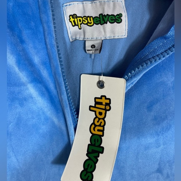 Tipsy Elves Hippo Costume Full Zip Onesie Size Large - Picture 4 of 13